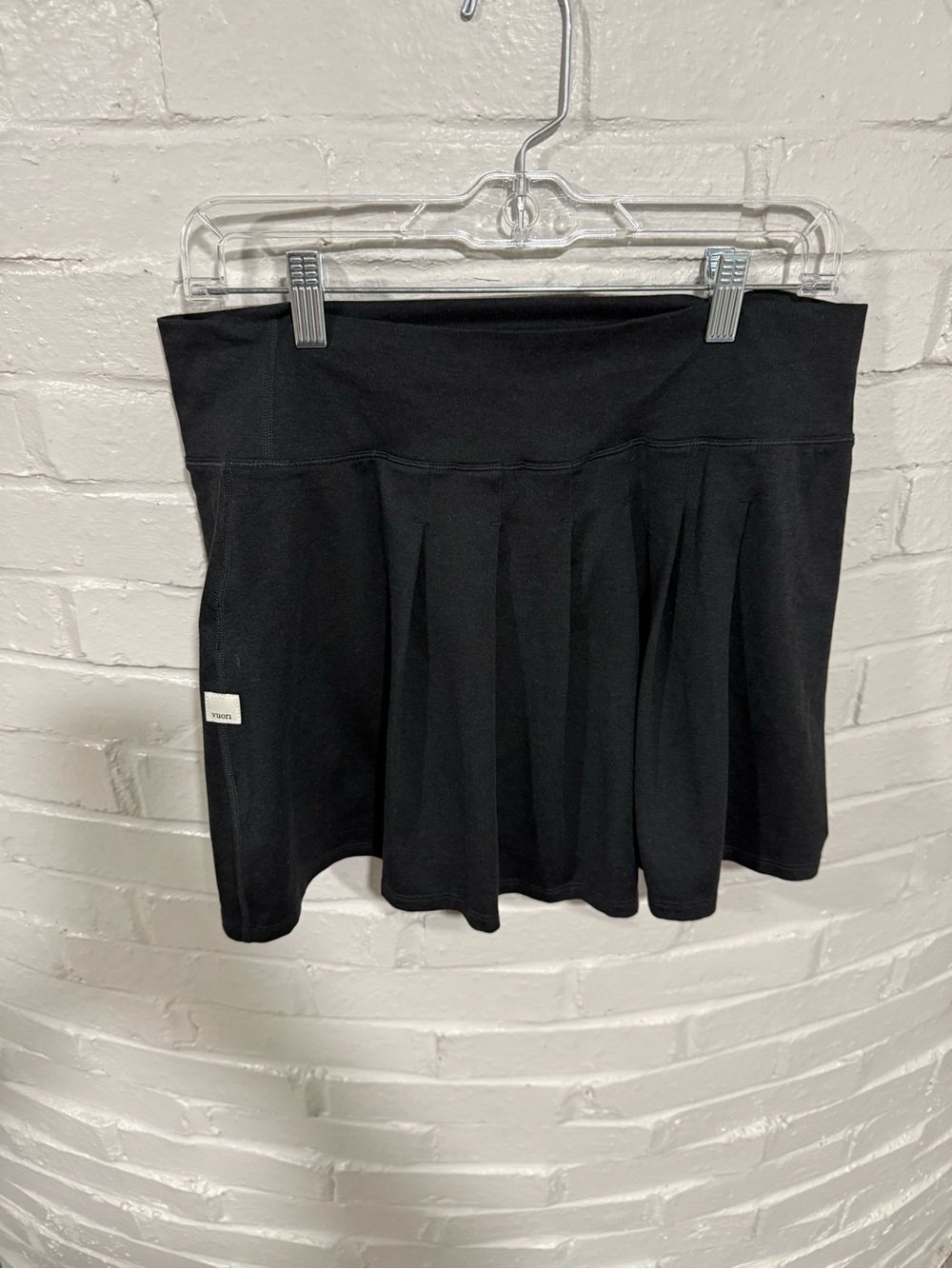Vuori Black Skort with Pleated Detail
